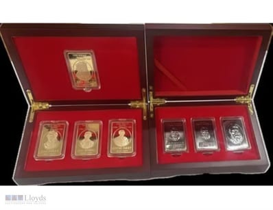 ED KELLY & GANG SET OF 4 X 1-OZ INGOTS WITH DISPLA...