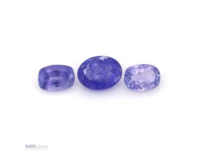 3.79CT TSW X 3, NATURAL TANZANITES     

Oval Face...