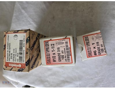 Stainless Steel Screws Different Sizes, 4 Boxes Ea...