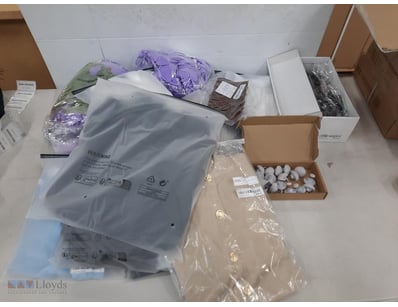 Assorted Lot Including clothes, buttons, shoes and...