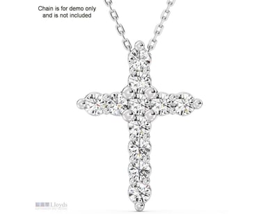 1.05 CARATS WHITE GOLD LAB GROWN DIAMOND CROSS PEN...