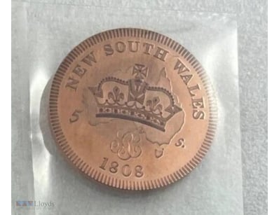 1808 NEW SOUTH WALES GEORGE III RETRO PATTERN CROW...