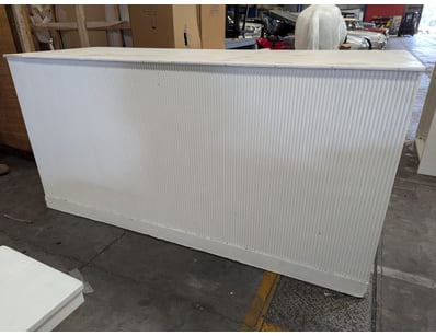 Outdoor bar, timber frame, white finish, textured ...