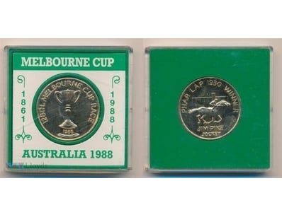 AUSTRALIA: 1988 MELBOURNE CUP / 1930 PHAR LAP MEDA...