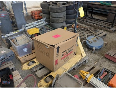 Assorted lot, Pallet jack & Box of Various Filters...