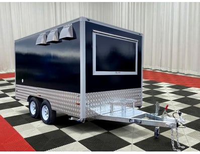 <b>2026 GREEN PTY LTD Food Trailer - Black & Silve...