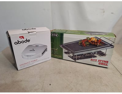 Abode Sandwich Maker and a d.line Hot Stone Grill...