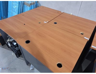 x4 Square Tables, Timber Style, Natural & Grey Fin...