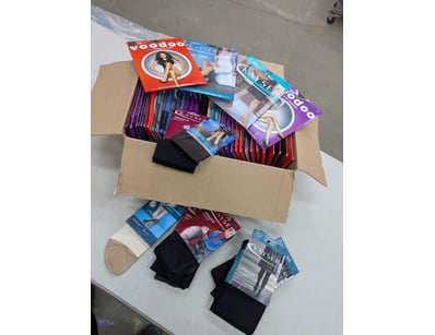 Assorted tights, knee highs and sheers, various si...