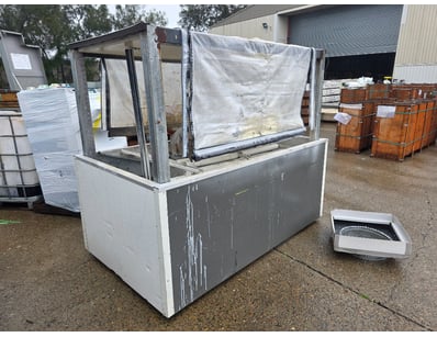 Paint containment section. Part of a production li...