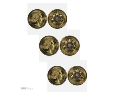 2019 $2 POLICE REMEMBRANCE COIN – UNCIRCULATED X 3...