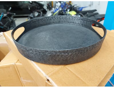 BOX LOT - QTY  x  4  Webb 30cm round tray with 2 h...