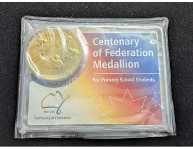 THREE AUSTRALIAN CENTENARY OF FEDERATION MEDALLION...