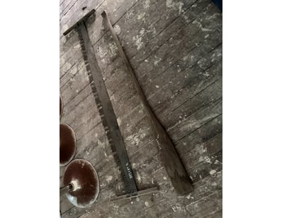Vintage Double-Manned Tree Saw & Oar, SOLD AS LOT
...