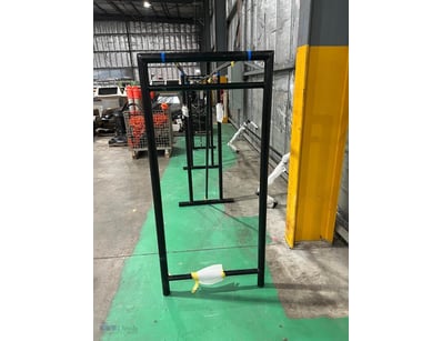 Custom Fabricated Steel Freestanding Retail Displa...