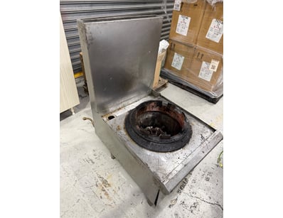 Commercial stainless steel wok burner unit featuri...