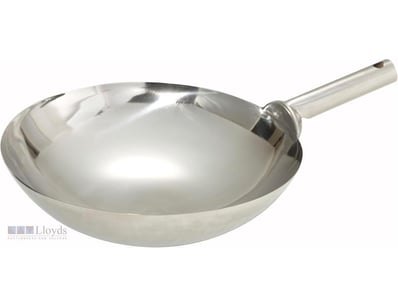 Winco Stainless Steel Welded Joint Wok - 14-Inch -...