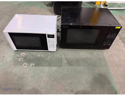 Microwaves, brands include Sharp and Brilliant Bas...