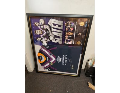 FRAMED "FAREWELL TO THE NUMBER ONE" BILLY SLATER S...