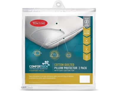 Tontine Comfortech Cotton Quilted Pillow Protector...