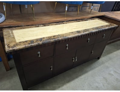 Buffet, Ceramic & Timber Style, Brown Finish 

D...