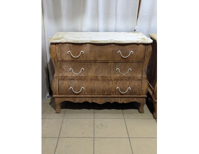 French style chest of drawers, rustic top, 3 drawe...