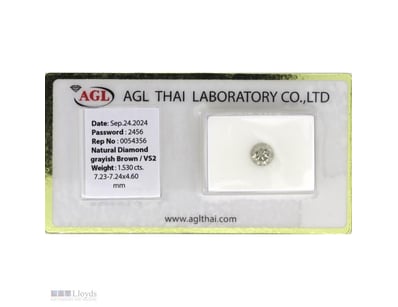 1.530CT CERTIFIED, NATURAL BROWN DIAMOND     

Rou...