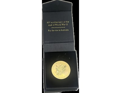 60TH ANNIVERSARY OF WORLD WAR 11 AUSTRALIA MEDALLI...