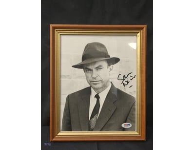 THIS IS A FRAMED, BLACK-AND-WHITE PHOTOGRAPH OF AC...
