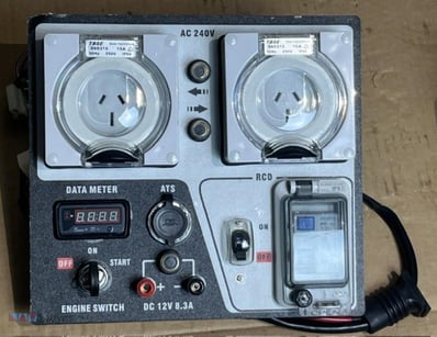 Generator control panel and flow meter. 1 x genera...