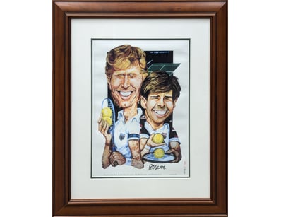 LIMITED EDITION SIGNED 'THE TWO WODDIES' TENNIS AR...