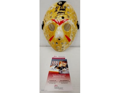 SIGNED JASON HOCKEY MASK FROM FRIDAY THE 13TH

107...