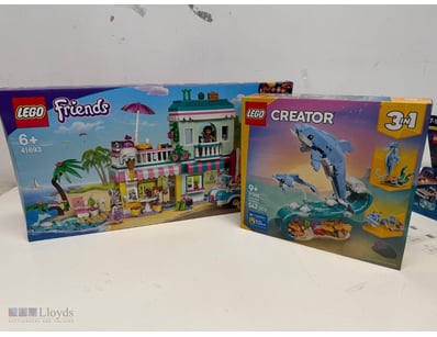 LEGO FRIENDS BEACH HOUSE AND LEGO CREATOR DOLPHINS...