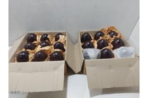 Assorted lot of 3393 Ostrich Eggs. Claret in