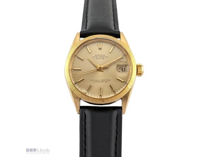 ROLEX 6629 VINTAGE LADY-DATE 18K YELLOW GOLD CHAMP...