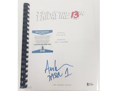 SIGNED FRIDAY THE 13TH 1980 PARAMOUNT PICTURES SCR...