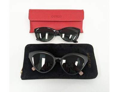 Designer sunglasses with cases, Carla Zampatti & G...