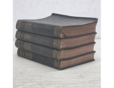 Books, 4x vintage style automotive engineering boo...