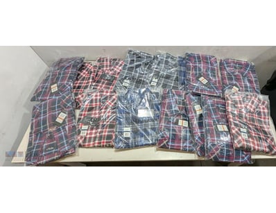 Bulk lot of brand pyjama sets in assorted plaid pa...