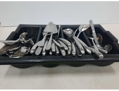 Assorted container of Cutlery including, spoons, k...