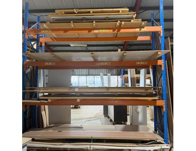 Assortment lot of building materials includes lami...