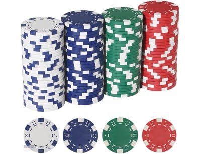 LUOBAO Poker Chips for Card Board Game - 4 Colors ...