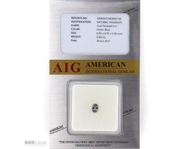 0.60CT CERTIFIED, NATURAL TANZANITE     

Oval Fac...