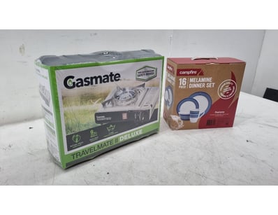 Camping bundle comprising a Gasmate Travelmate II ...