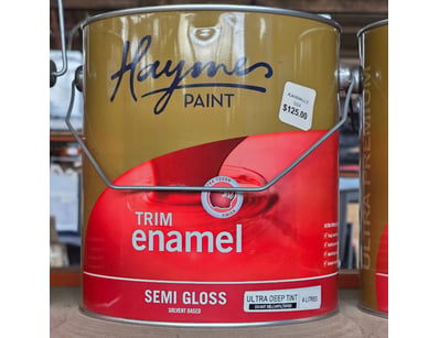 Haymes paint Trim enamel semi gloss solvent based,...