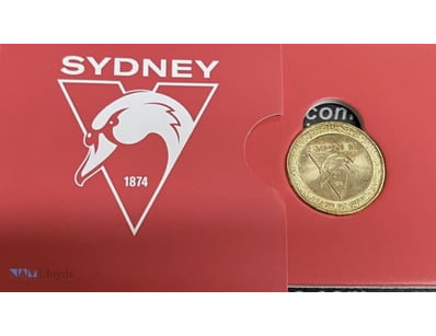 2023 AFL SYDNEY SWANS $1 UNCIRCULATED COIN RAM CAR...
