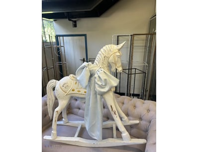 Elegant decorative rocking horse sculpture crafted...