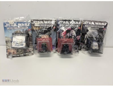 STAR WARS HELMET COLLECTION - SIX SEALED COLLECTIB...