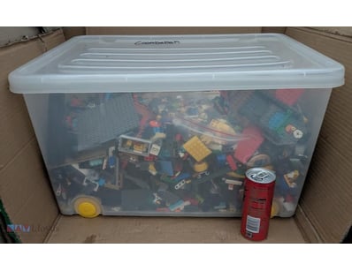 Large Box Of Lego Building Bricks And Pieces With ...