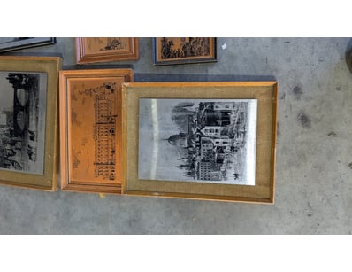 COLLECTION OF FRAMED ARCHITECTURAL AND LANDSCAPE E...